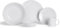 Argon Tableware 30-Piece White Dinnerware Set - 6 Dinner Plates, 6 Dessert Plates, 6 Pasta Bowls, 6 Cereal Bowls and 6 Coffee Mugs