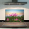 DAMU Ceramic Hob Cover 1 Piece 80 x 52 cm Glass Hob Cover Plates Flowers Pink Green Electric Hob Induction Hob Protector Splash Guard Glass Plate Chopping Board