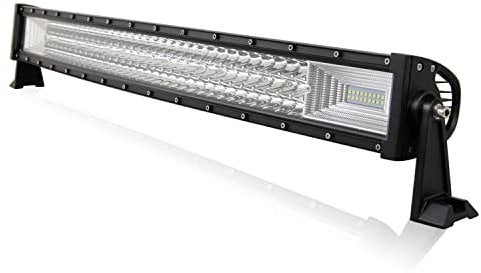 AUXTINGS 82 cm 32 Zoll 405W Dreireihige LED Lichtleiste Spot Fahren Nebelscheinwerfer Flutlicht Spotlight 6000K Wasserdicht IP67 Arbeitslicht 12V