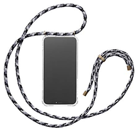 KNOK Handykette Kompatibel mit iPhone 8 / iPhone 7 / iPhone SE (2020) - Silikon Hülle mit Band - Handyhülle für Smartphone zum Umhängen - Transparent Case mit Schnur - Schutzhülle mit Kordel