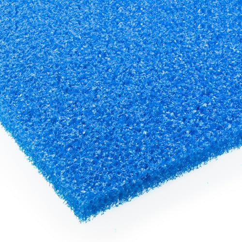 Pondlife Filterschaum blau 50x50x2 cm PPI 10 grob, Filtermatte Teich und Aquarium, zuschneidbar, zur optimalen Verwendung als Filtermedium in Teichfiltern