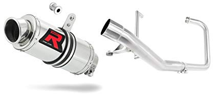 DOMINATOR Ligne complète d'échappement Collecteur Silencieux GP1 compatible avec YBR 125 2000-2008