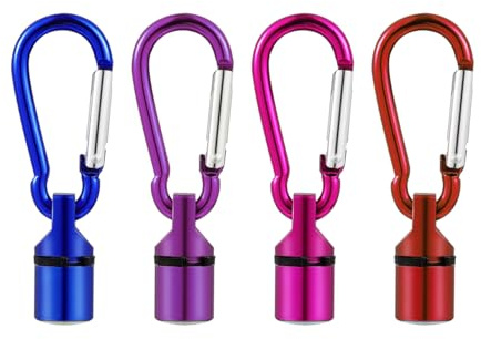 POPETPOP 4-Pack LED Dog Collar Light, Waterproof Clip-On Pet Safety Tag, 3 Flash Modes, ½-Mile Visibility, 2.65 cm Mini Aluminium Beacon for Night Walks & Camping with Dogs & Cats