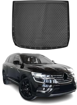 OMAC Kofferraumwanne für Renault Koleos HC 2016-2023 Gummi TPE Schwarz | Kofferraummatte, Laderaumwanne, Allwetter, fahrzeugspezifisches Produkt, Antirutsch, 3D-Passform, wasserdicht