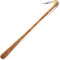 Laco - Chausse Pied Long Bois 63cm de Long Robuste avec Cordon en Vrai Cuir - 100% Bois de Chêne Huilé de Haute Qualité - Chausse Pieds Long Manche en Bois Optimale Pour Eviter de Vous Baisser