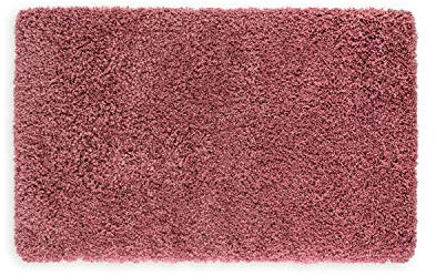 WohnDirect Premium Hochflor Badezimmerteppich Rosa • Rutschfester & Extra Flauschiger Badvorleger • Badteppich, Badematte 50 x 80 cm