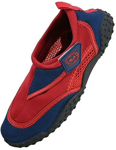 Aqua Beach Surf Wet Water Shoes Boys Girls Mens Womens Unisex Wetsuit Boots (Red Child 11)