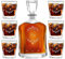 Maverton Ensemble de Carafe en Verre Personnalisé a Whisky Rhum Cognac Avec 6 Verres a Whisky Gravés Cadeau Personnalisé Couple - 700 ml Service Universel Verre a Whisky et Carafe - Monogramme