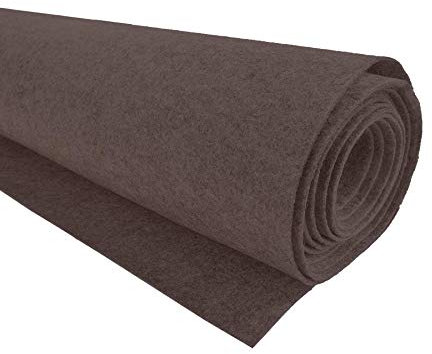 Waschbarer Bastelfilz 1,5mm 27 Farben Meterware Filz Zuschnitt ab 1m x 90cm Dekofilz Filzstoff, Farbe:graubraun