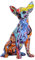 suruim Bunt Chihuahua Figur Deko, Bulldogge, Chihuahua, Hund, Statue, Wohnzimmer, Ornamente, Haus, Eingang, Weinkeller, Büro, Dekoration, Kunstharz, Handwerk