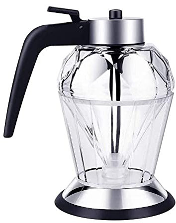 StyleBest Distributeur de Miel, Distributeur de Miel en Verre sans Goutte avec Pot d'assaisonnement pour Distributeur de sirop de Support pour Outil de Cuisine