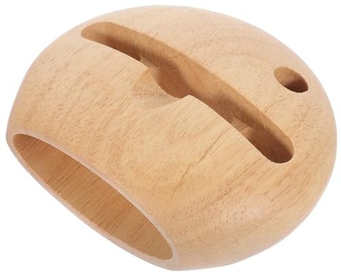 VILLCASE Holz Handyständer für Tisch, Holz Lautsprecher Halter, Handy Ständer mit Soundverstärker, Smartphone Ständer Perfekte Dekoration für Zuhause und Büro, Light Brown