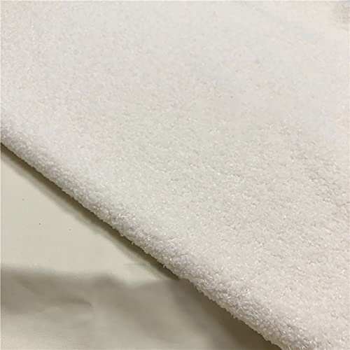 Yimihua Plüschstoff Hochwertiger, verschleißfester Teddy-Samt-Stoff Kleidung Spielzeug fleecestoff Stoff zum nähen Kinder,160 * 50cm (Color:milchig)