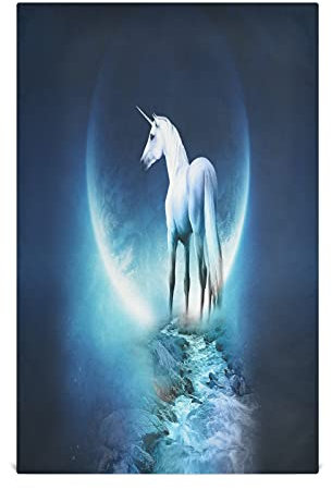 Mnsruu Magisches Einhorn Mond Nacht Küchentücher Geschirrtuch Geschirrtücher 1 Packung super saugfähig weich 71 x 46 cm