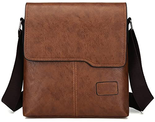 Koreanische Herrentaschen Umhängetaschen Herrentaschen Messenger Bags Ledertaschen (Hellbraun)