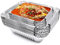 Jicyor 50 Piezas Bandejas Desechables, Bandejas Desechables De Aluminio,Bandeja Horno,para Asar Apto para Horno y Congelador Cocinar Hornear Sartenes para Asar para Servir Comida en Fiestas