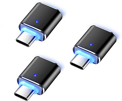 Adaptateur USB C vers USB (3 pièces), USB C Mâle vers USB 3.0 Femelle Connecteur OTG Haute Vitesse Compatible avec Google Pixel Chromebook Samsung Galaxy S10/S9 Huawei P20/P30 MacBook Pro