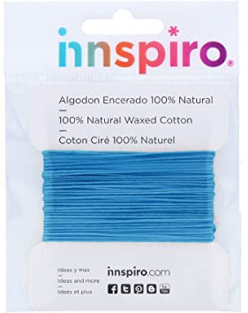 INNSPIRO Cordoncino cotone cerato fine turchese 0,5 mm. 5 m.