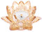 SUMTree Kerzenhalter aus Kristall, Lotusblüte, Kerzenständer, Kerzenhalter für Votivkerze oder Stab, Durchmesser der Kerze, 4 cm (champagnerfarben)