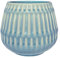 Nordring Retro Übertopf Vintage Pflanztopf für Zimmerplanzen Blumentopf Riff L (16,5 cm ø), Sky Blue, Keramik