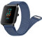 Meliya Correa para Amazfit Bip 3/3 Pro/Bip Lite/Bip S/Bip S Lite/Bip U/Bip U Pro,Correas Metal de Acero Inoxidable Pulseras de Repuesto para Amazfit Bip U para Hombres Mujeres(Azul marino)