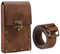 NIUBB Sac Banane Tactique Sac à Jambes Steampunk pour Femme Sac Ceinture Taille en Cuir PU Sac à Bandoulière Réglable pour Randonnée Camping Moto Vélo Sport Voyage Marron