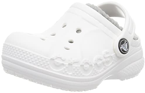 Crocs Unisex Kinder Baya Lined Clog K Clog, White/Light Grey, 33/34 EU