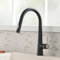 TIMACO Grifo de cocina de alta presión negro, grifo de cocina extensible, giratorio 360°, grifo mezclador de cocina con ducha, grifo de cocina con dos patrones de flujo