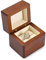 Oirlv Vintage Nussbaumholz Ringbox Hochzeits Schmuckkästchen für Verlobungs Jahrestag Antrag Valentinstag Weihnachten(Cremeweiß)