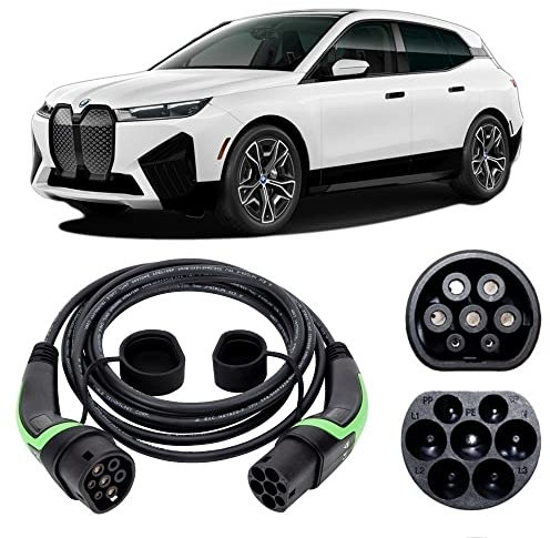 BMW iX Charging Cable - Type 2 Charging - Electric Car Battery Charger for BMW iX - Type 2 Plug for Charging Station (10M, 32amp 3 Phase (22kw))