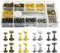 BGTXINGI 480 Stück (240 Set) 8 Values M6 M8 Leder Doppelkappe Kupfer Nieten Schnappverschluss Sortiment Rohrmetall Nieten mit 3 Befestigungswerkzeugen für Kleider- und Lederreparaturen Dekoration