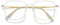 VEVESMUNDO Blaulichtfilter Lesebrille Metall Groß Stylisch Rechteckig Anti Blaulicht Lesehilfen Sehhilfe Brille für Damen Herren (1 Stück Transparent Gelb Brille, 2.5)