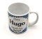 PLUS HOME Taza personalizada con nombre. Regalos personalizados con nombre y texto. Tazas con frases originales.HUGO