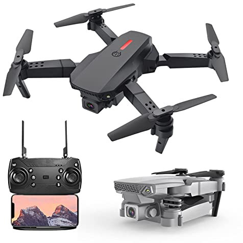 droni per Principianti con Fotocamera, droni Pieghevoli per Principianti con Fotocamera 4K HD per Fotografia Aerea Professionale, Mantenimento dell'altitudine del quadricottero RC, modalità Senza