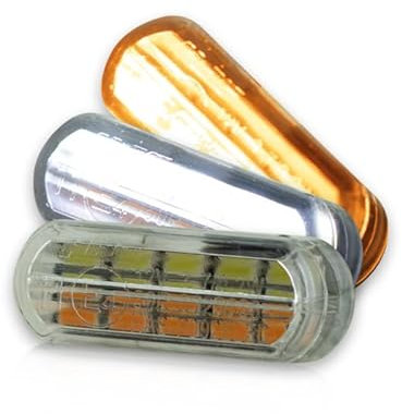 Progress-Line SMD Einbaublinker mit Positionslicht Heat, Klar, E-geprüft, 1 Paar