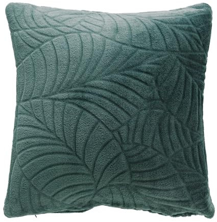 ESSEX - Kissenbezug Leafline, 40 x 40 cm, Kissenhülle, 100% Polyester, Zierkissenbezüge, Blätter - Grün