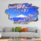 Wandtattoo Aufkleber Wandbild Japanische Kirschblüten Mauerloch 3D Durchbruch Effekt Wandsticker Berg Fuji Wandaufkleber Wanddeko fürs Wohnung Wohnzimmer Schlafzimmer Bad Kinderzimmer Tapeten Deko