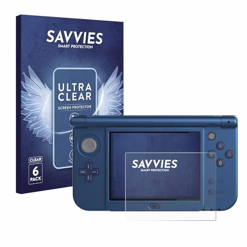 savvies Protector Pantalla para Nintendo New 3DS XL (Pantalla inferior) (6 Unidades) Película Ultra Transparente