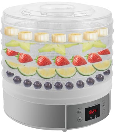 Küchenminis Dörrautomat | Lebensmittel-Dehydrator-Maschine | 24h-Timer | Obsttrockner | Dehydrator | Multifunktionstrockner | elektrischer Theken-Dehydrator für Lebensmittel
