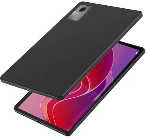KZIOACSH Case for Lenovo Tab M11 2024 11inch, Flexible Ultra Slim Anti-Scratch Soft TPU Protective Case Lightweight Matte Silky-Soft Touch Shockproof Anti-Fingerprint Rugged Cover Shell Black