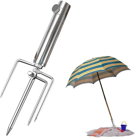 Jiahuade Soporte De Sombrilla Playa,Ancla De Sombrilla para Playa,Soporte para Sombrilla De Acero,Soporte De Sombrilla Extraíble,Soporte para Sombrilla (B)