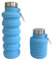 SANDA Collapsible Water Bottle - Blue UK Brand BPA Free Silicone Travel Essential 500ml - Foldable, Leakproof for Gym, Hiking, Camping, Cycling, Yoga - Kids Accessories