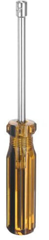 sourcing map Metric Hex Nut Screwdriver 4mm Carbon Steel Ergonomic PVC Grip Non-Magnetic Socket Wrench Screwdriver Hand Tool for Automotive Maintenance Home Improvement.