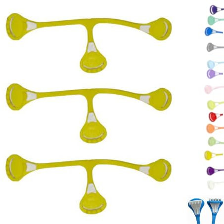 Snappi Windelklammer für Mullwindeln Stoffwindeln | 3er Pack (Gelb, 1: bis 18 Monate)