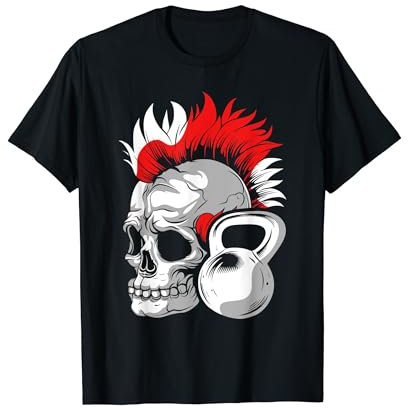 Schädel Fitness Workout Kugelhantel - Training Kettlebell T-Shirt