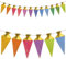 Oblique Unique® Zuckertüten Girlande – Bunte Hängedeko 1,70 m für Einschulung, Schulanfang & Schuleinführung – Schultüten Banner aus Pappe – Deko für Jungen & Mädchen zur Feier in der Schule