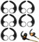 5 Pairs Earbud Earhooks Gel Covers Silicone Earphones Ear Hooks Holder Sports clips for Beats Flex Small Soft Anti-Drop Secure Grips Clamp Loop Clip Hanger 10mm Universal for Jogging Cycling Black