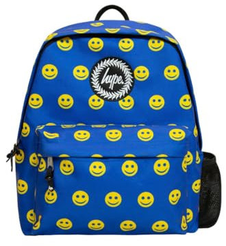 Hype Unisex's Smile Face Backpacks, Blue, One Size
