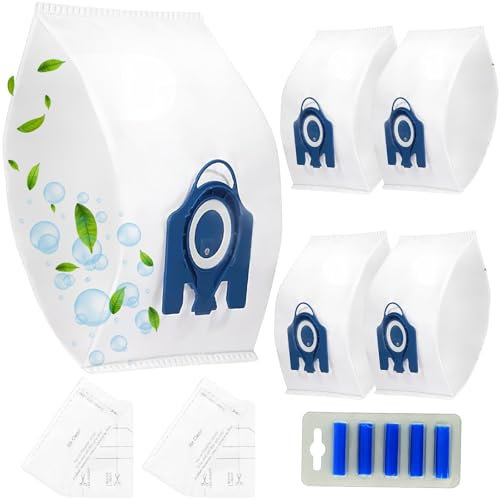 FIND A SPARE 5 Pack Type GN Bags To Fit Miele Classic C1, Complete C1 C2 C3, S227 S240, S270, S400, S400i, S600, S800, S2, S5, S8, Series Hoover With 2 Air Filter + 5 Fresheners BLUE