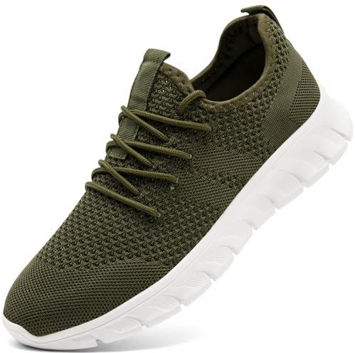 Damyuan Sportschuhe Herren Schuhe Sneaker Laufschuhe Turnschuhe Wanderschuhe Tennisschuhe atmungsaktiv leichte Gymnastikschuhe Freizeit straßenlaufschuhe grün 42